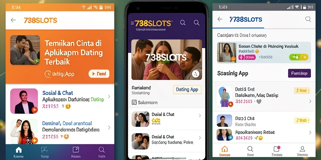 Tampilan antarmuka pengguna 738SLOTS yang modern dan fungsional.