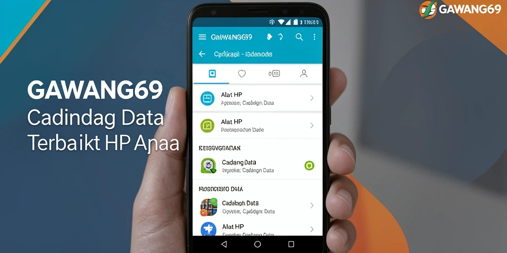 Antarmuka GAWANG69 dengan fitur cadangan data yang mudah digunakan.