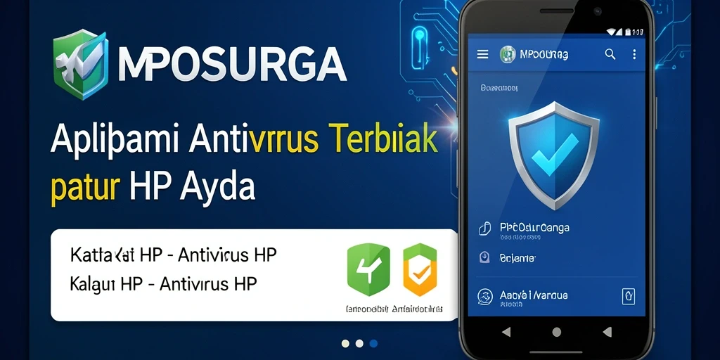 Tampilan antarmuka utama MPOSURGA sebagai aplikasi Antivirus HP.
