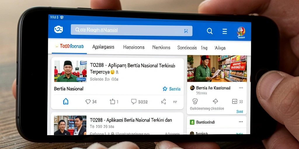 Tampilan antarmuka aplikasi Berita Nasional TO288 yang informatif.